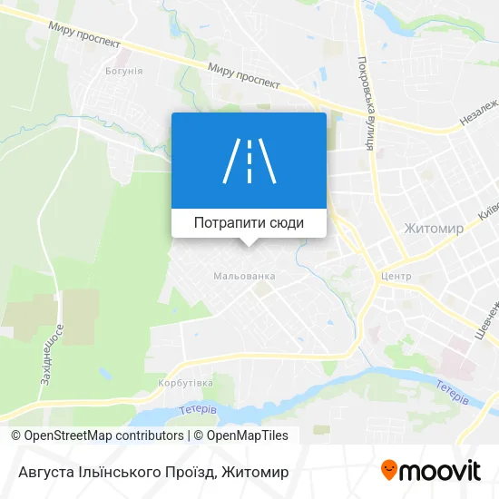 Карта Августа Ільїнського Проїзд