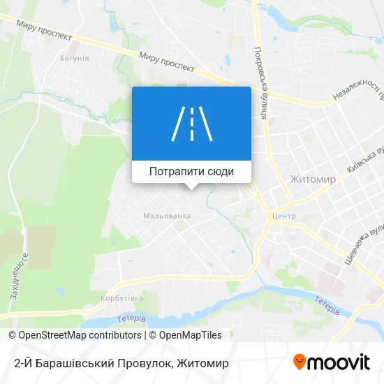 Карта 2-Й Барашівський Провулок