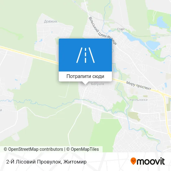 Карта 2-Й Лісовий Провулок