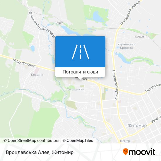 Карта Вроцлавська Алея