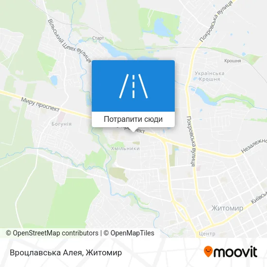 Карта Вроцлавська Алея