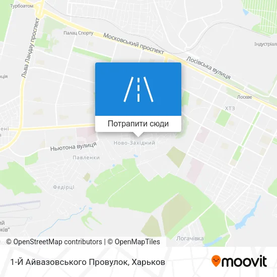 Карта 1-Й Айвазовського Провулок