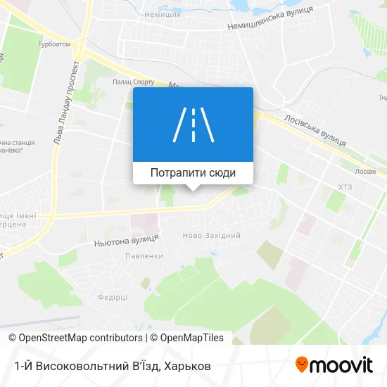 Карта 1-Й Високовольтний В’Їзд
