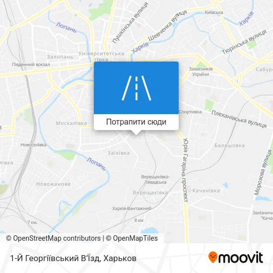 Карта 1-Й Георгіївський В’Їзд