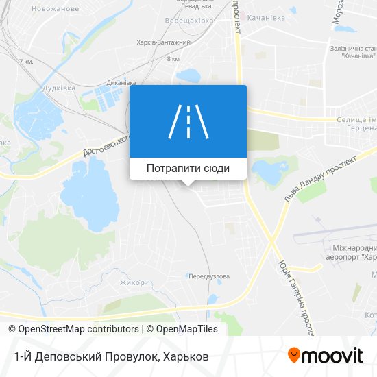Карта 1-Й Деповський Провулок