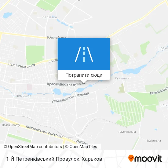 Карта 1-Й Петренківський Провулок