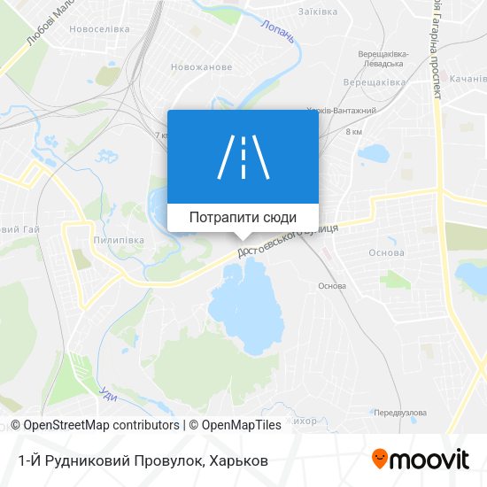 Карта 1-Й Рудниковий Провулок