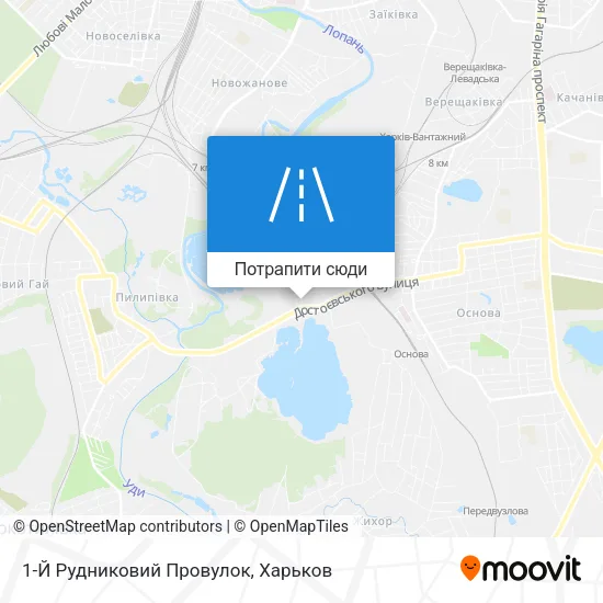 Карта 1-Й Рудниковий Провулок