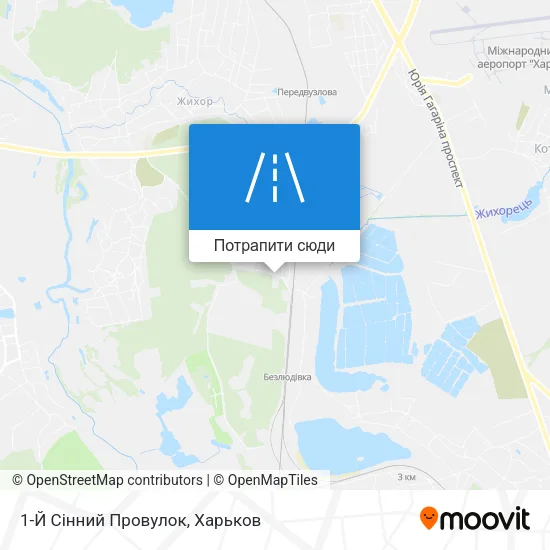 Карта 1-Й Сінний Провулок
