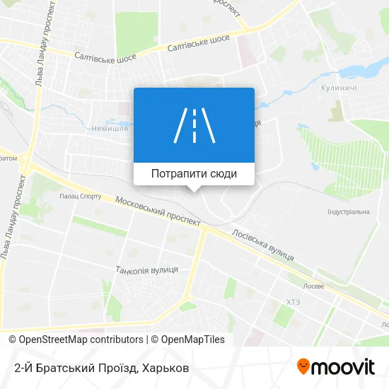 Карта 2-Й Братський Проїзд