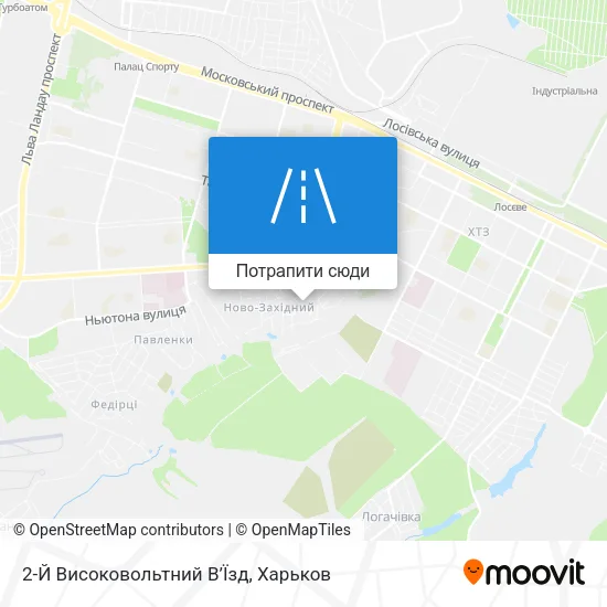 Карта 2-Й Високовольтний В’Їзд