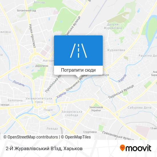 Карта 2-Й Журавлівський В’Їзд