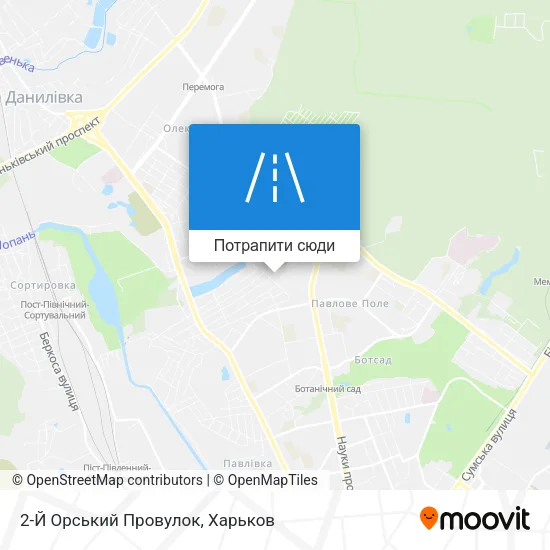 Карта 2-Й Орський Провулок