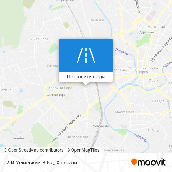 Карта 2-Й Усівський В’Їзд
