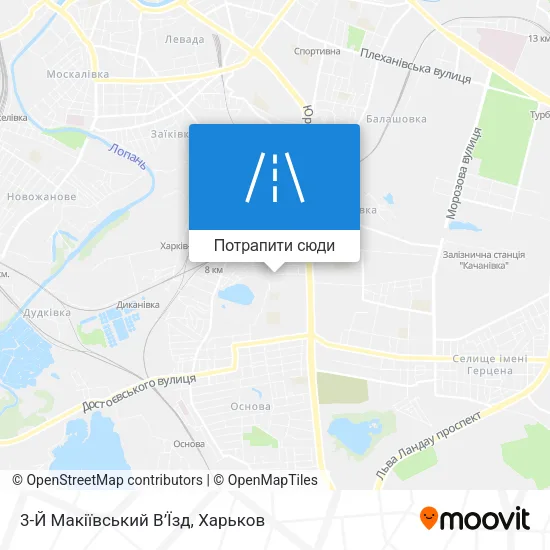 Карта 3-Й Макіївський В’Їзд
