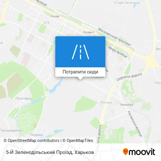 Карта 5-Й Зеленодільський Проїзд