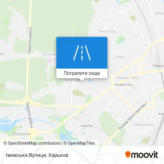 Карта Іжевська Вулиця