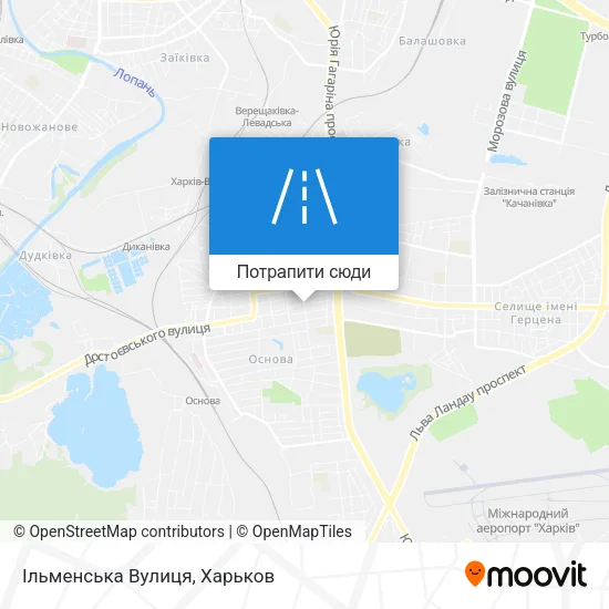 Карта Ільменська Вулиця