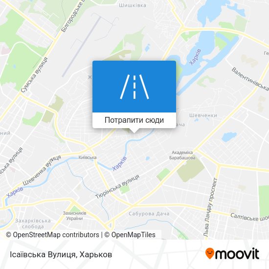 Карта Ісаївська Вулиця