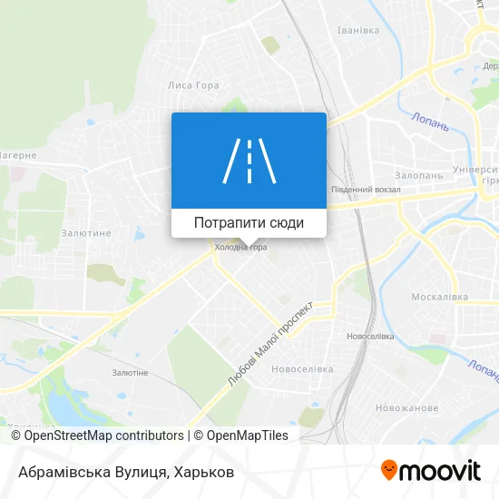 Карта Абрамівська Вулиця