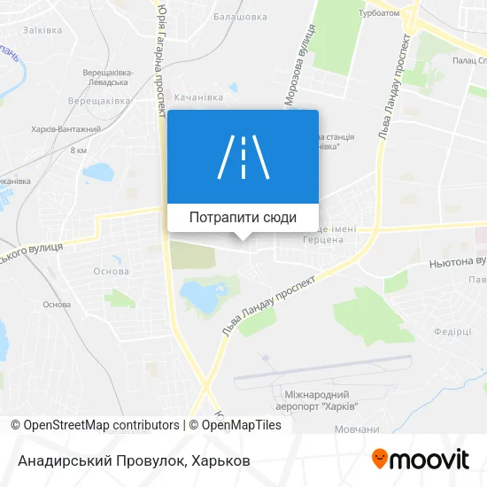 Карта Анадирський Провулок