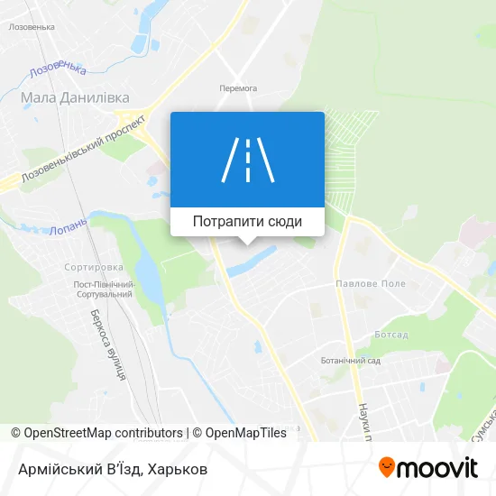 Карта Армійський В’Їзд