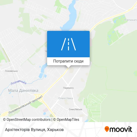 Карта Архітекторів Вулиця
