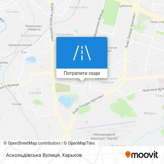 Карта Аскольдівська Вулиця