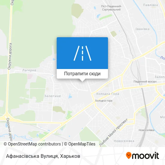 Карта Афанасівська Вулиця
