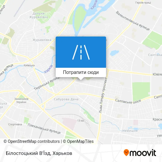Карта Білостоцький В’Їзд