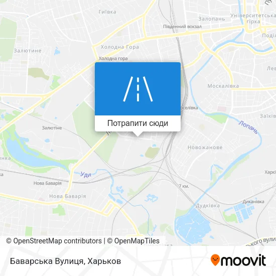 Карта Баварська Вулиця