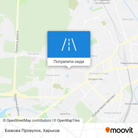 Карта Бажова Провулок