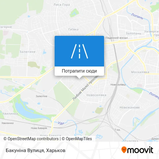 Карта Бакуніна Вулиця