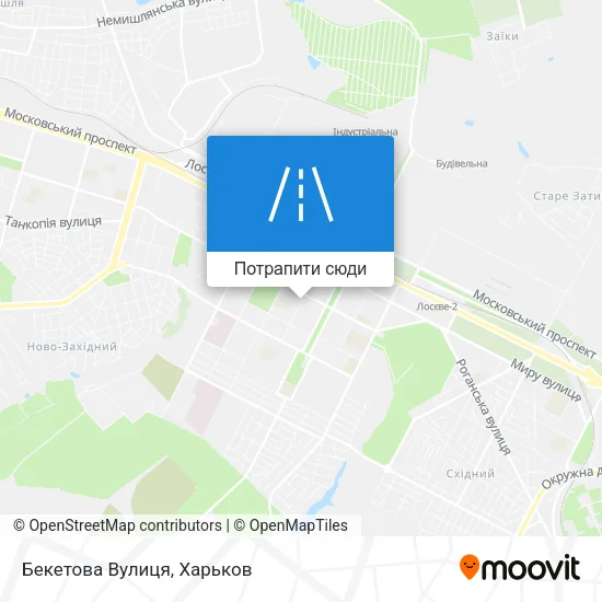 Карта Бекетова Вулиця