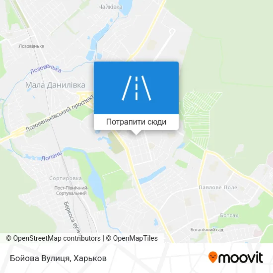 Карта Бойова Вулиця