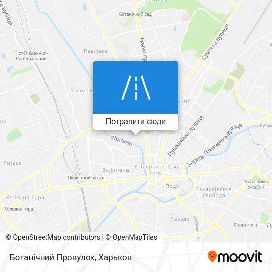 Карта Ботанічний Провулок