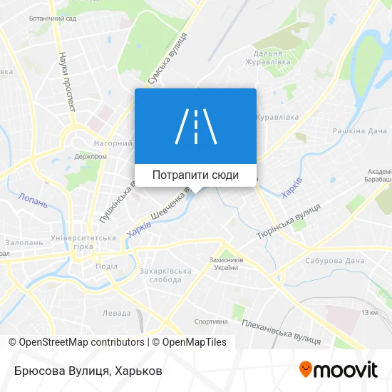 Карта Брюсова Вулиця