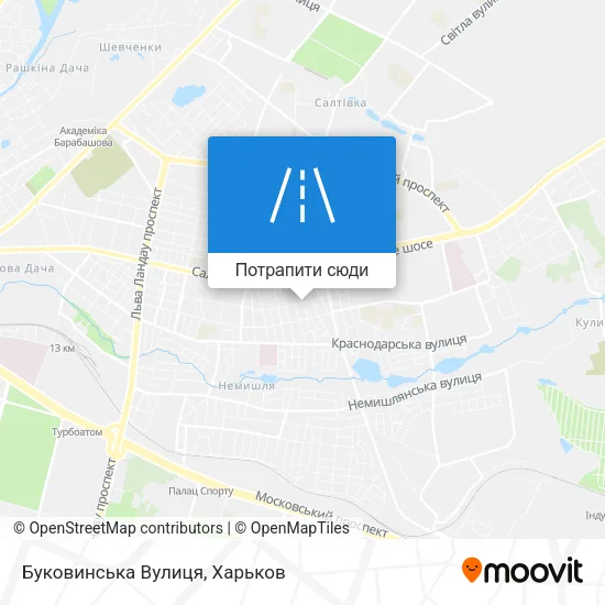 Карта Буковинська Вулиця
