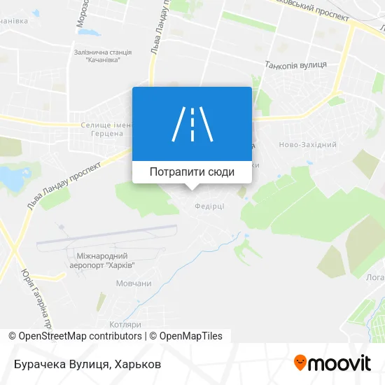 Карта Бурачека Вулиця