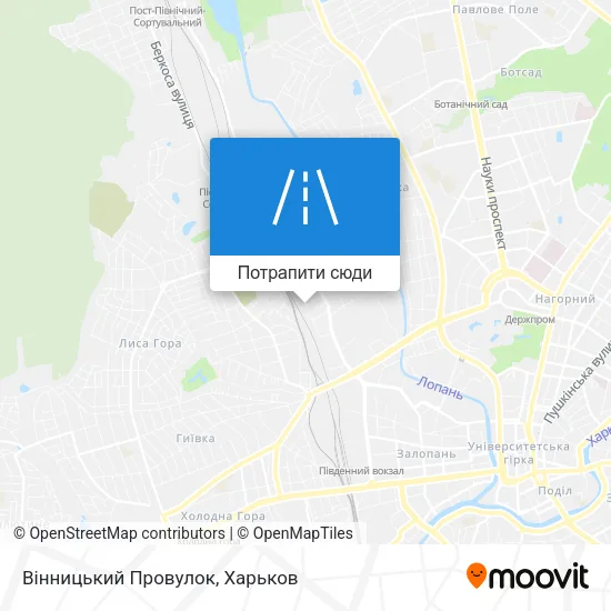 Карта Вінницький Провулок