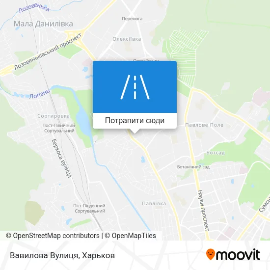 Карта Вавилова Вулиця