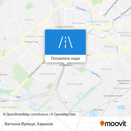 Карта Вагонна Вулиця