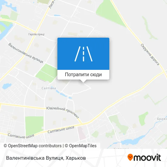Карта Валентинівська Вулиця