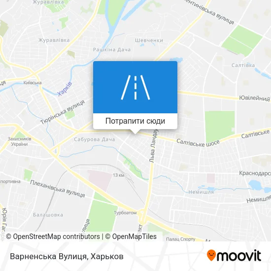Карта Варненська Вулиця