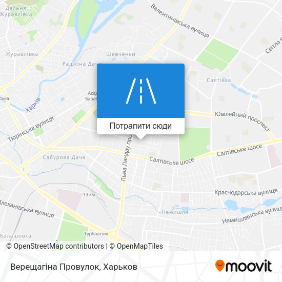 Карта Верещагіна Провулок