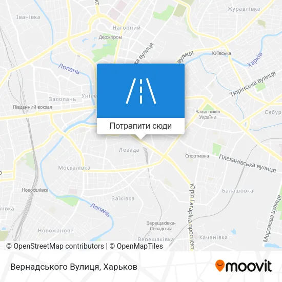 Карта Вернадського Вулиця