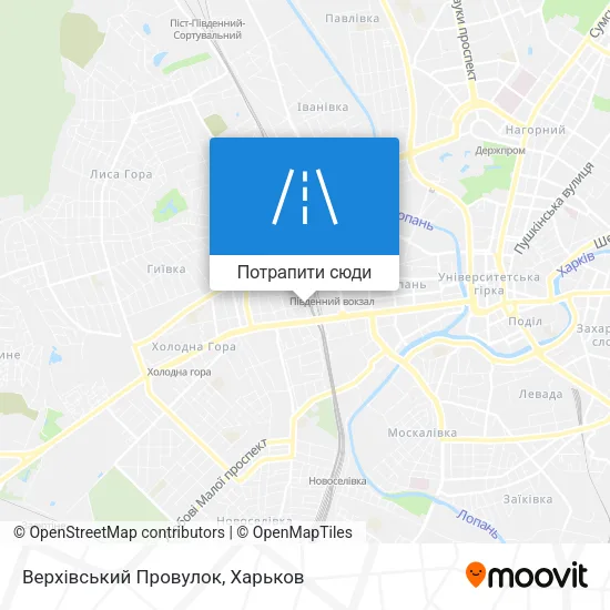 Карта Верхівський Провулок