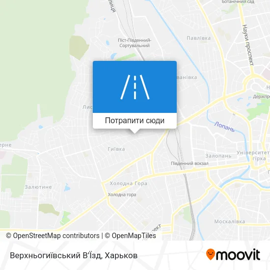 Карта Верхньогиївський В’Їзд