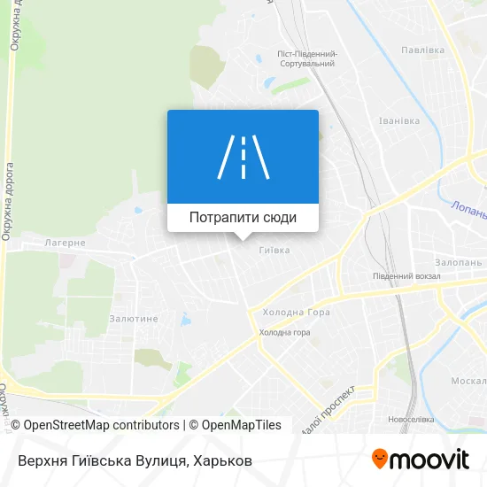 Карта Верхня Гиївська Вулиця