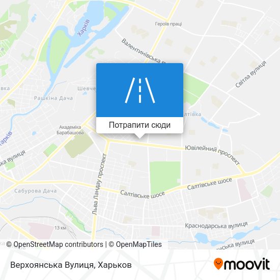 Карта Верхоянська Вулиця